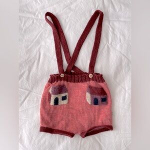 Ouef Suspender Shorts House Motif Peony size 2/3